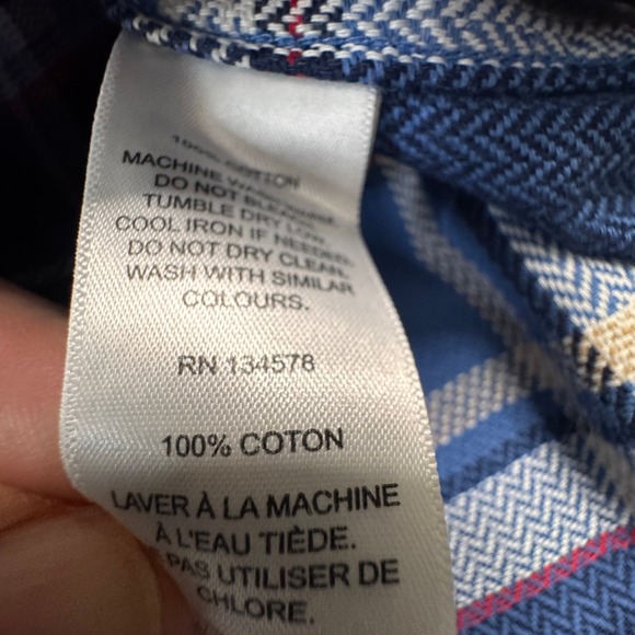 NWT Vineyard Vines Men's Classic Fit Plaid Flannel Workshirt Blue Moon Size S - Picture 6 of 10